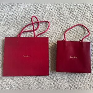 Cartier red and Tiffany & Co. Blue Shopping Bags